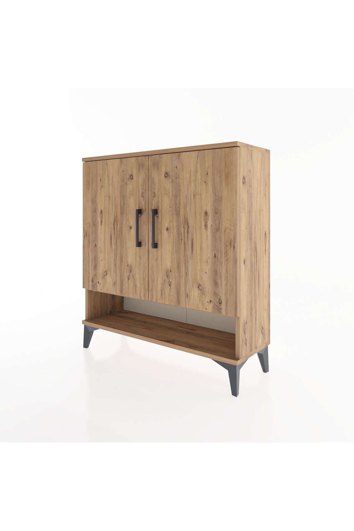 Arges Şifonyer 3 Raflı 2 Kapaklı 88x30x96 Çam-Çam