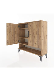 Arges Şifonyer 3 Raflı 2 Kapaklı 88x30x96 Çam-Çam