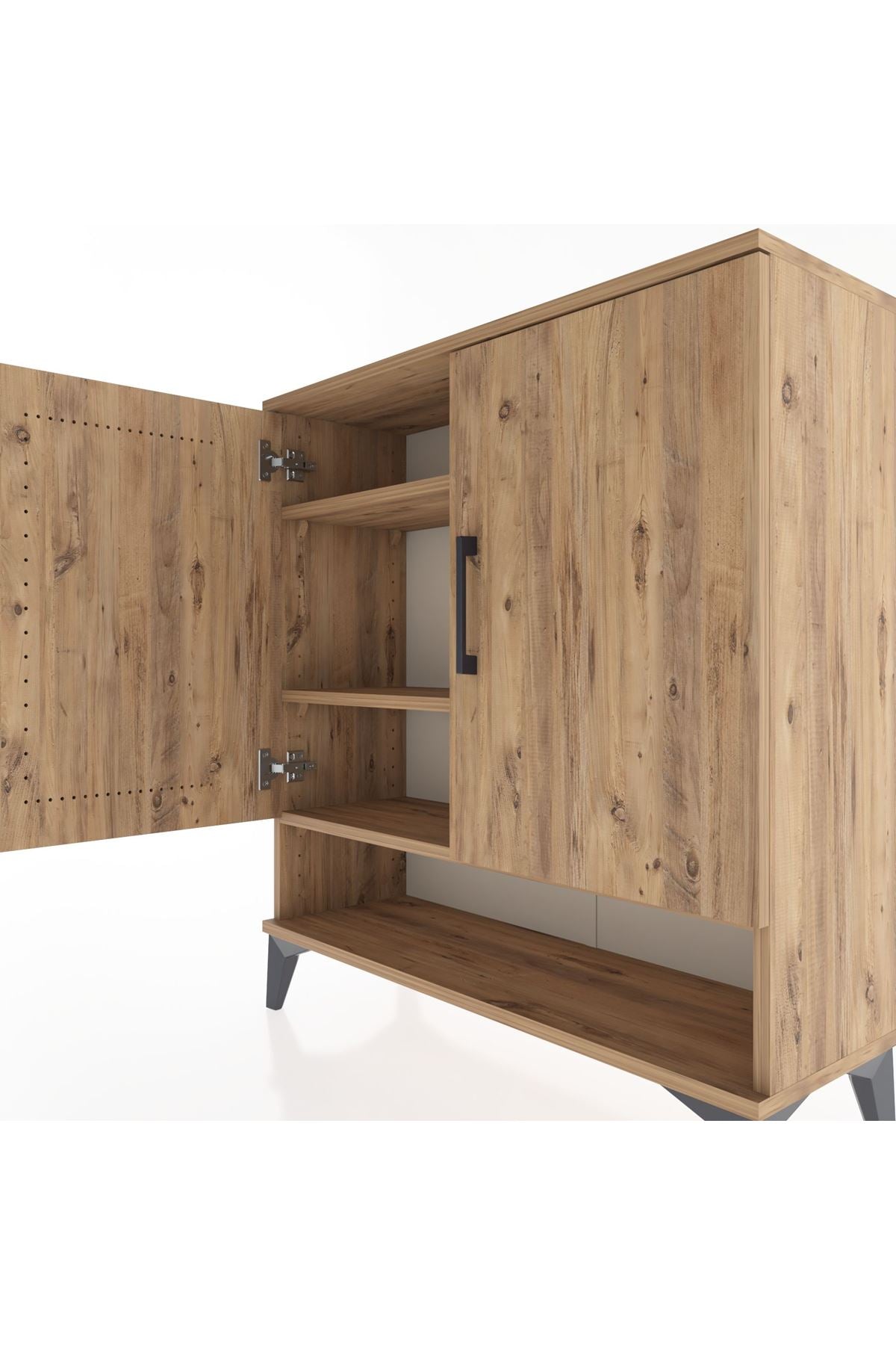 Arges Şifonyer 3 Raflı 2 Kapaklı 88x30x96 Çam-Çam