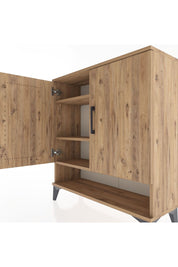 Arges Şifonyer 3 Raflı 2 Kapaklı 88x30x96 Çam-Çam