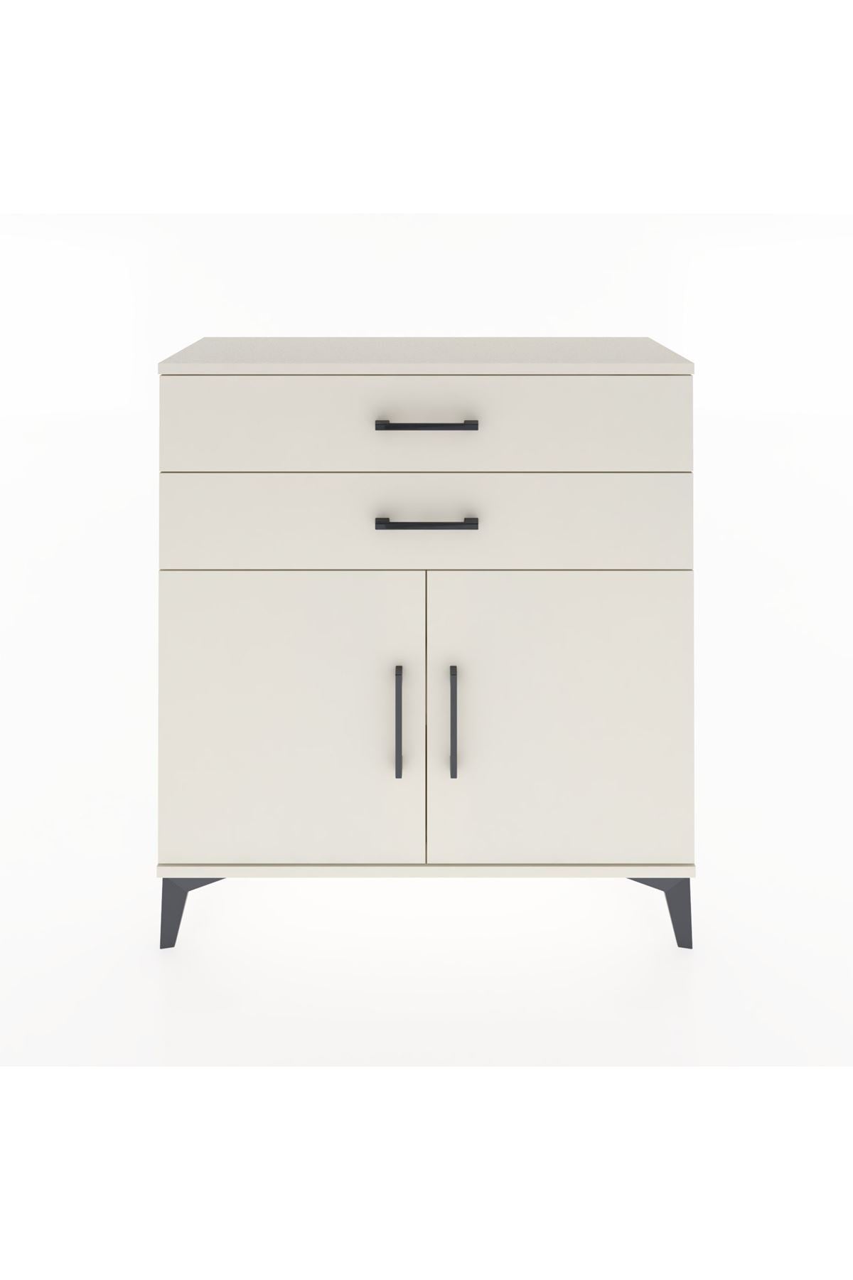 Arges Şifonyer Tek Raflı 2 Çekmeceli 2 Kapaklı 88x30x96 Aytaşı-Aytaşı