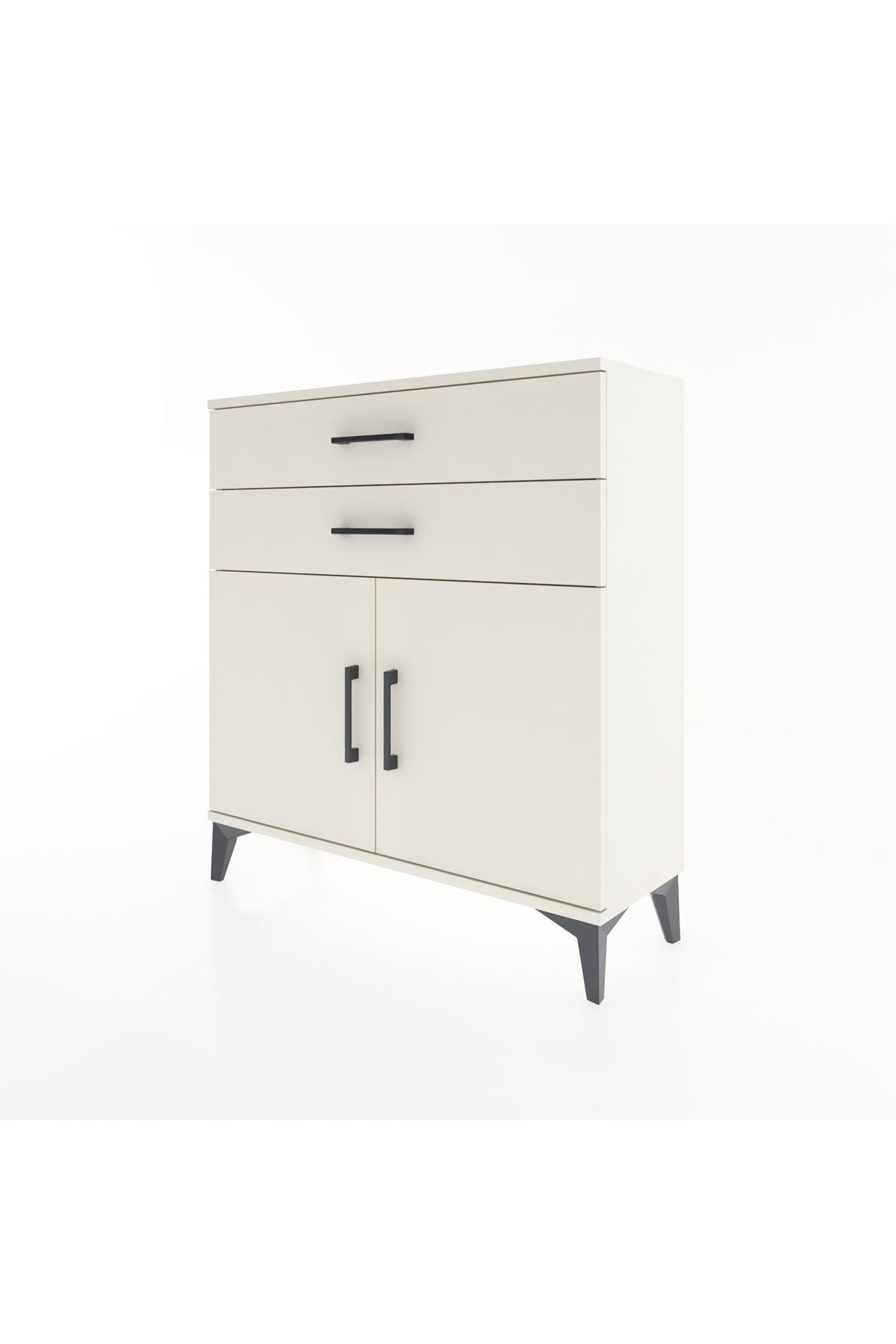 Arges Şifonyer Tek Raflı 2 Çekmeceli 2 Kapaklı 88x30x96 Aytaşı-Aytaşı