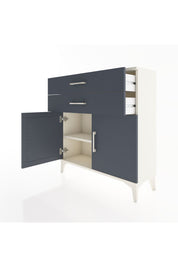 Arges Şifonyer Tek Raflı 2 Çekmeceli 2 Kapaklı 88x30x96 Aytaşı-Antrasit