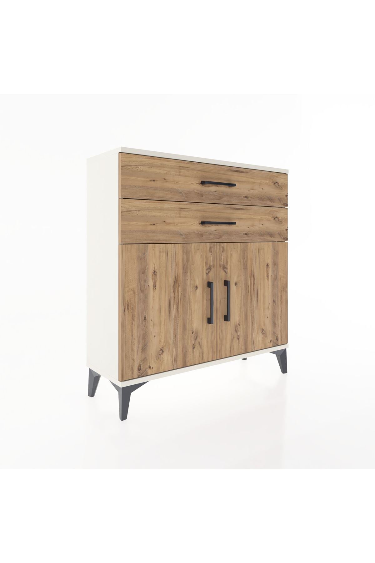 Arges Şifonyer Tek Raflı 2 Çekmeceli 2 Kapaklı 88x30x96 Aytaşı-Çam