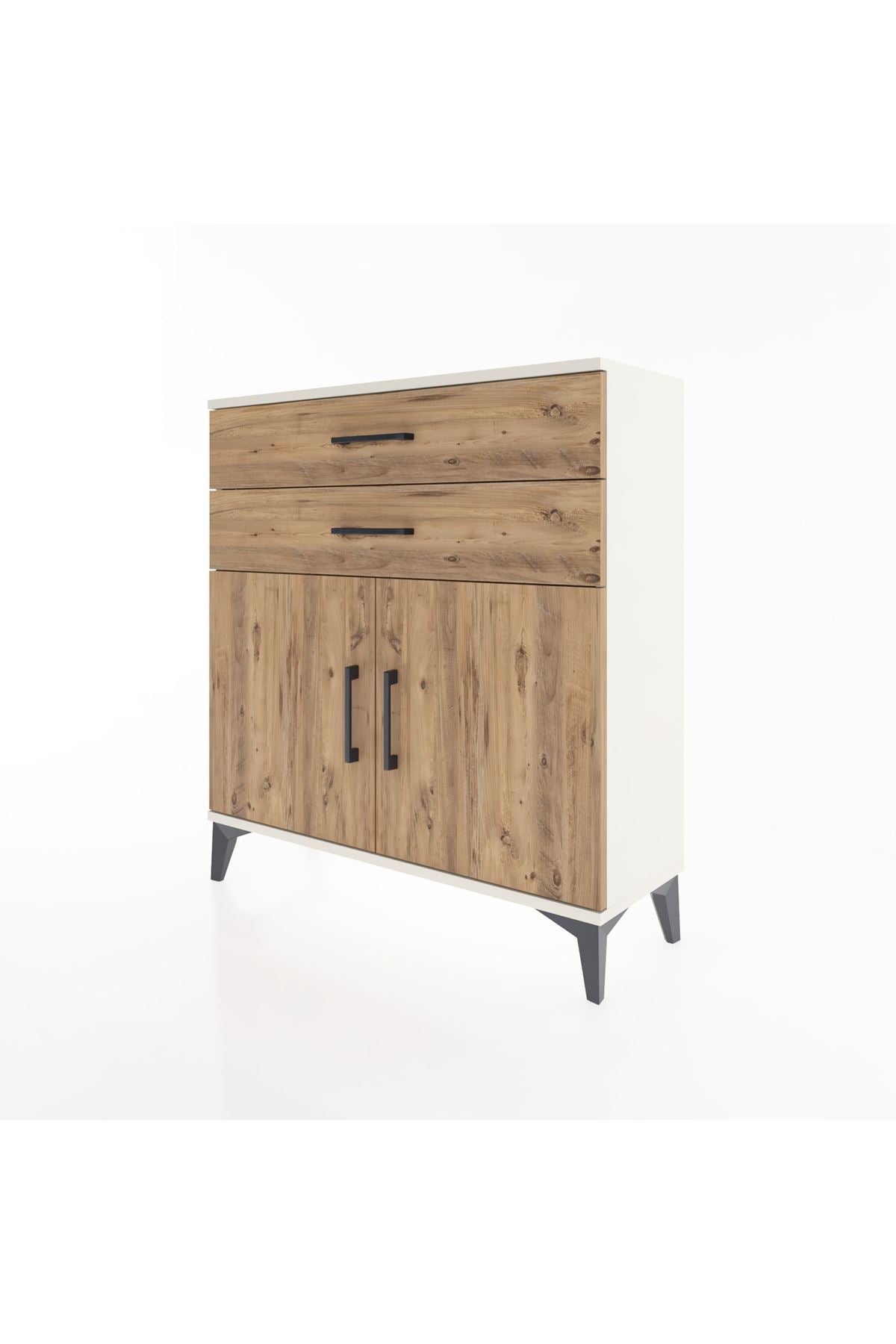 Arges Şifonyer Tek Raflı 2 Çekmeceli 2 Kapaklı 88x30x96 Aytaşı-Çam
