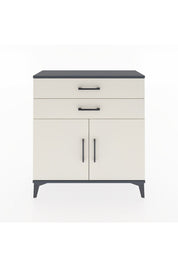 Arges Şifonyer Tek Raflı 2 Çekmeceli 2 Kapaklı 88x30x96 Antrasit-Aytaşı