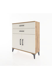 Arges Şifonyer Tek Raflı 2 Çekmeceli 2 Kapaklı 88x30x96 Çam-Aytaşı