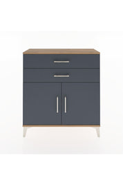 Arges Şifonyer Tek Raflı 2 Çekmeceli 2 Kapaklı 88x30x96 Çam-Antrasit