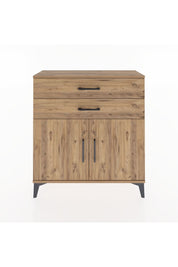 Arges Şifonyer Tek Raflı 2 Çekmeceli 2 Kapaklı 88x30x96 Çam-Çam