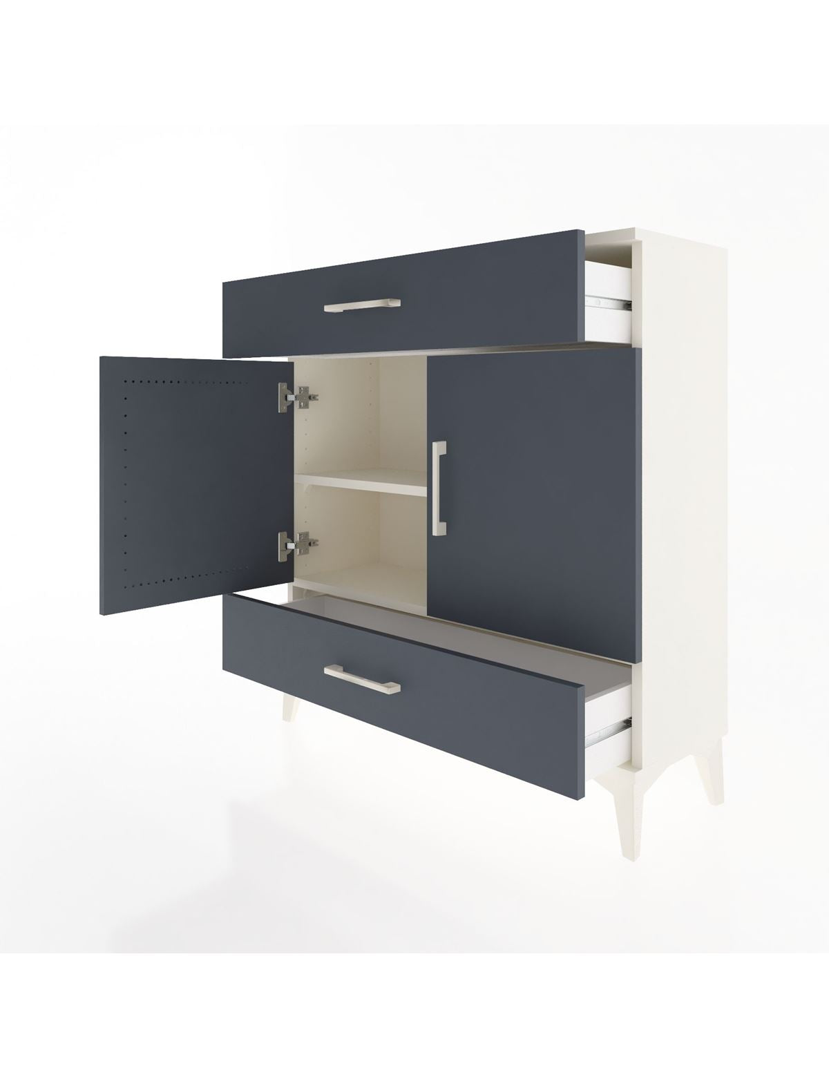 Arges Şifonyer 2 Raflı 2 Çekmeceli 2 Kapaklı 88x30x96 - S04M064V2A