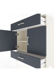 Arges Şifonyer 2 Raflı 2 Çekmeceli 2 Kapaklı 88x30x96 Aytaşı-Antrasit