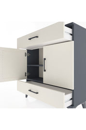 Arges Şifonyer 2 Raflı 2 Çekmeceli 2 Kapaklı 88x30x96 Antrasit-Aytaşı