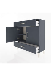 Arges Şifonyer 2 Raflı 2 Çekmeceli 2 Kapaklı 88x30x96 Antrasit-Antrasit