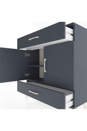 Arges Şifonyer 2 Raflı 2 Çekmeceli 2 Kapaklı 88x30x96 Antrasit-Antrasit