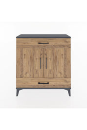 Arges Şifonyer 2 Raflı 2 Çekmeceli 2 Kapaklı 88x30x96 Antrasit-Çam