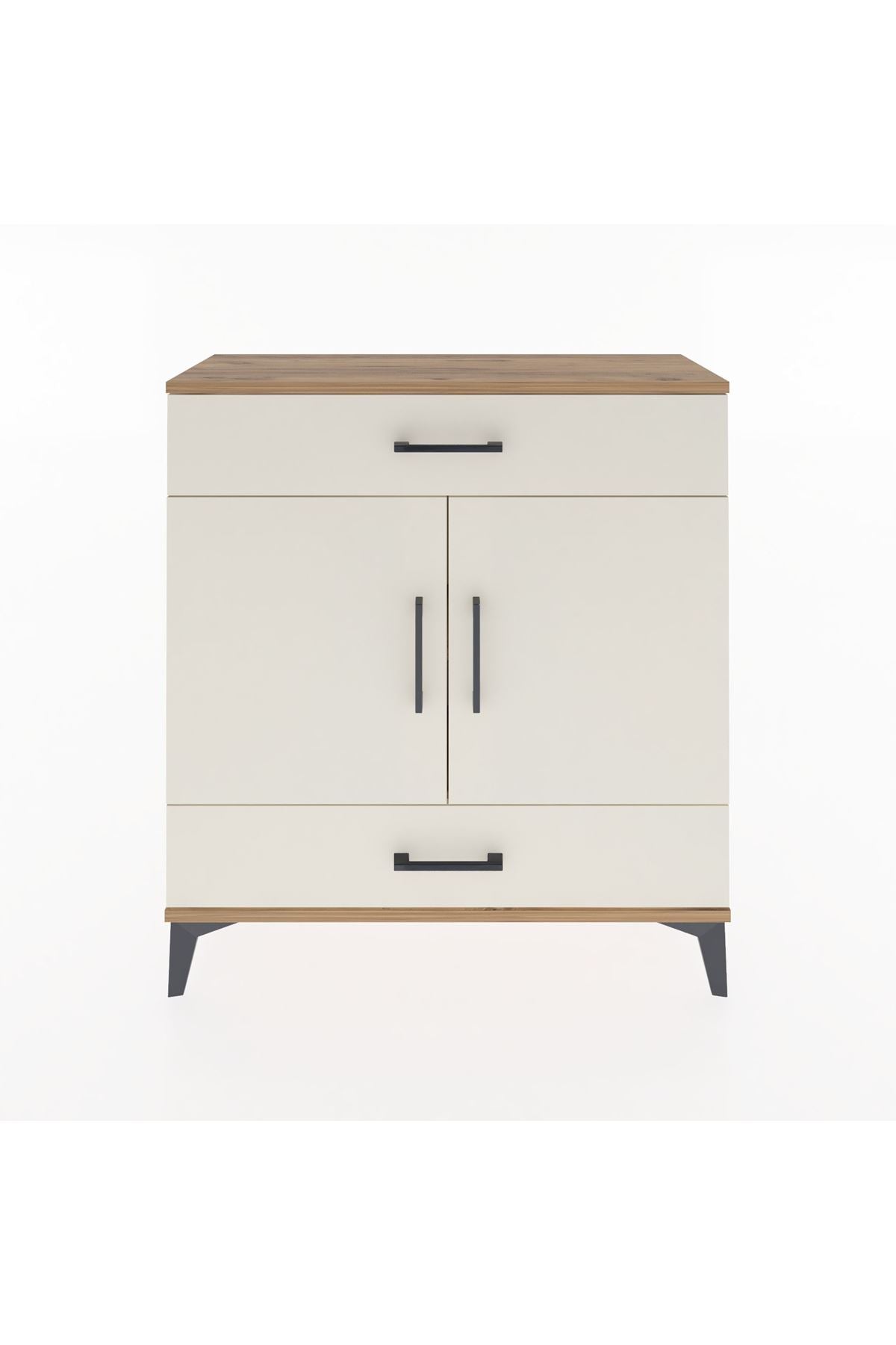 Arges Şifonyer 2 Raflı 2 Çekmeceli 2 Kapaklı 88x30x96 Çam-Aytaşı