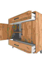 Arges Şifonyer 2 Raflı 2 Çekmeceli 2 Kapaklı 88x30x96 Çam-Çam