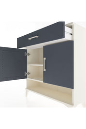 Arges Şifonyer 2 Raflı Tek Çekmeceli 2 Kapaklı 88x30x96 Aytaşı-Antrasit