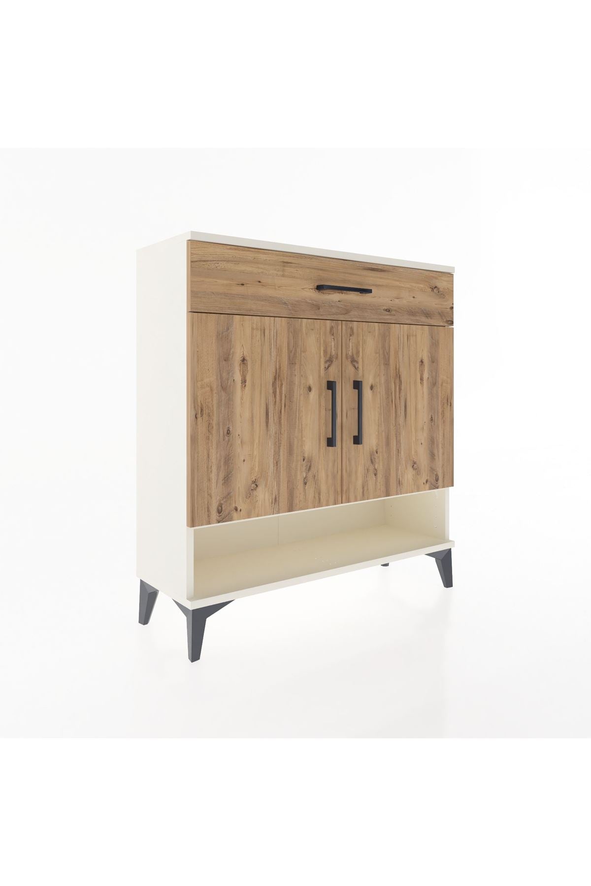 Arges Şifonyer 2 Raflı Tek Çekmeceli 2 Kapaklı 88x30x96 Aytaşı-Çam