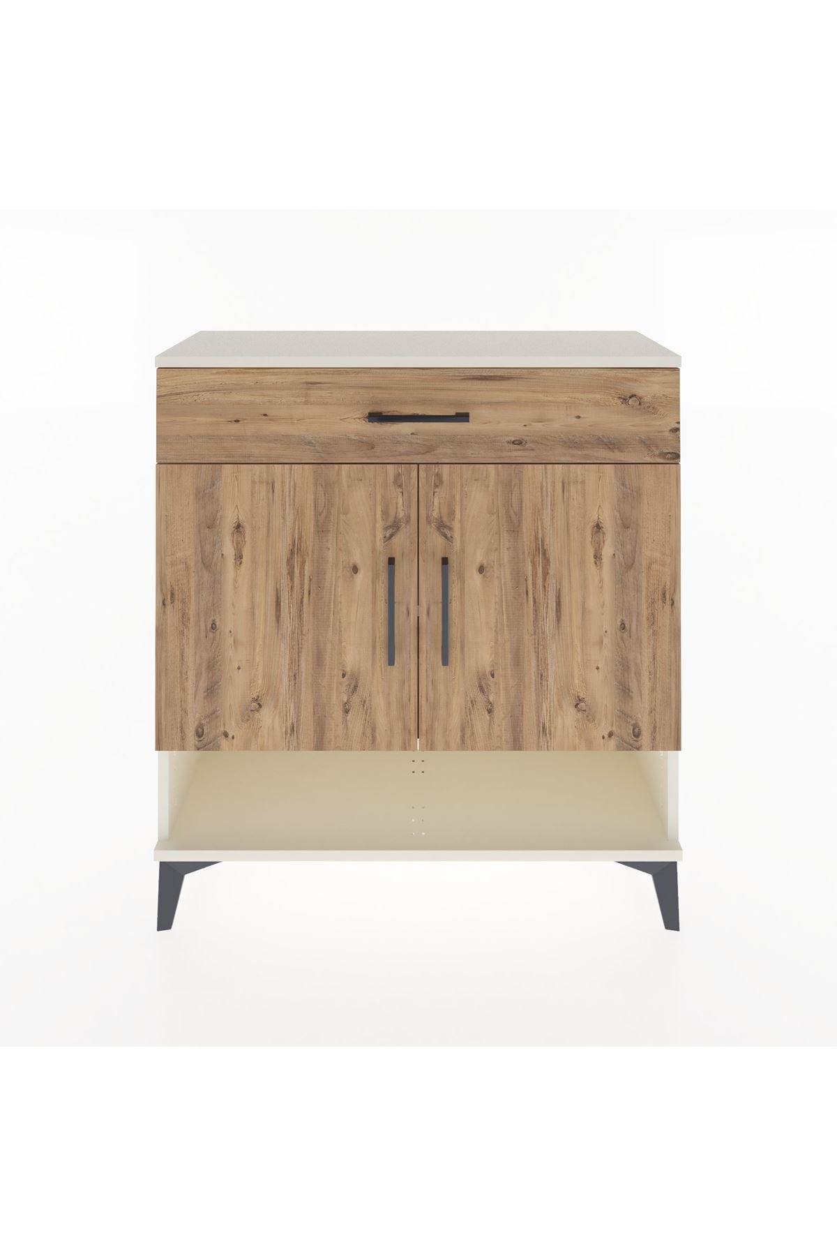 Arges Şifonyer 2 Raflı Tek Çekmeceli 2 Kapaklı 88x30x96 Aytaşı-Çam