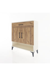 Arges Şifonyer 2 Raflı Tek Çekmeceli 2 Kapaklı 88x30x96 Aytaşı-Çam