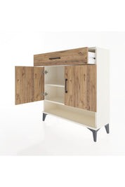 Arges Şifonyer 2 Raflı Tek Çekmeceli 2 Kapaklı 88x30x96 Aytaşı-Çam