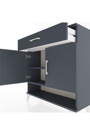 Arges Şifonyer 2 Raflı Tek Çekmeceli 2 Kapaklı 88x30x96 Antrasit-Antrasit