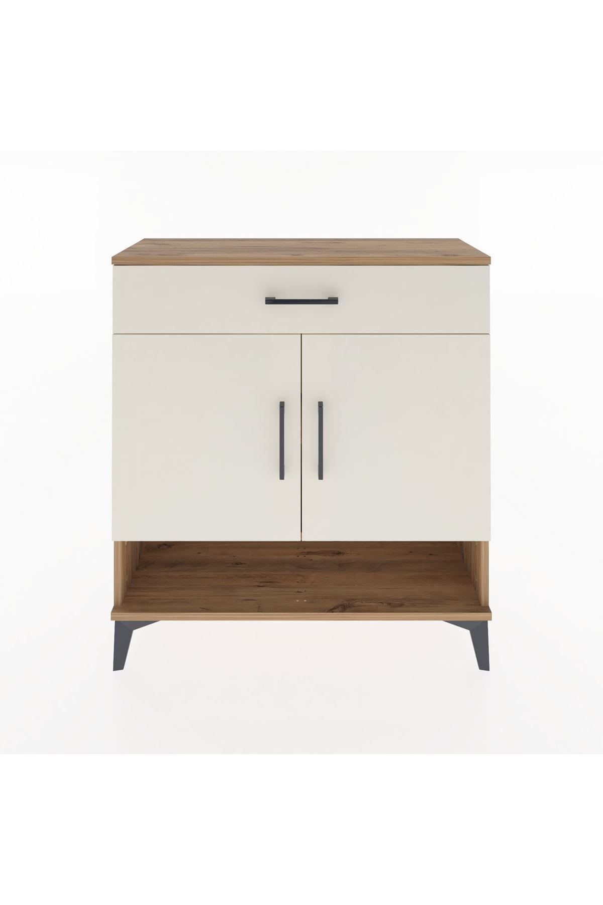 Arges Şifonyer 2 Raflı Tek Çekmeceli 2 Kapaklı 88x30x96 Çam-Aytaşı