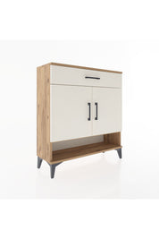 Arges Şifonyer 2 Raflı Tek Çekmeceli 2 Kapaklı 88x30x96 Çam-Aytaşı