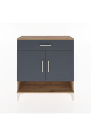 Arges Şifonyer 2 Raflı Tek Çekmeceli 2 Kapaklı 88x30x96 Çam-Antrasit