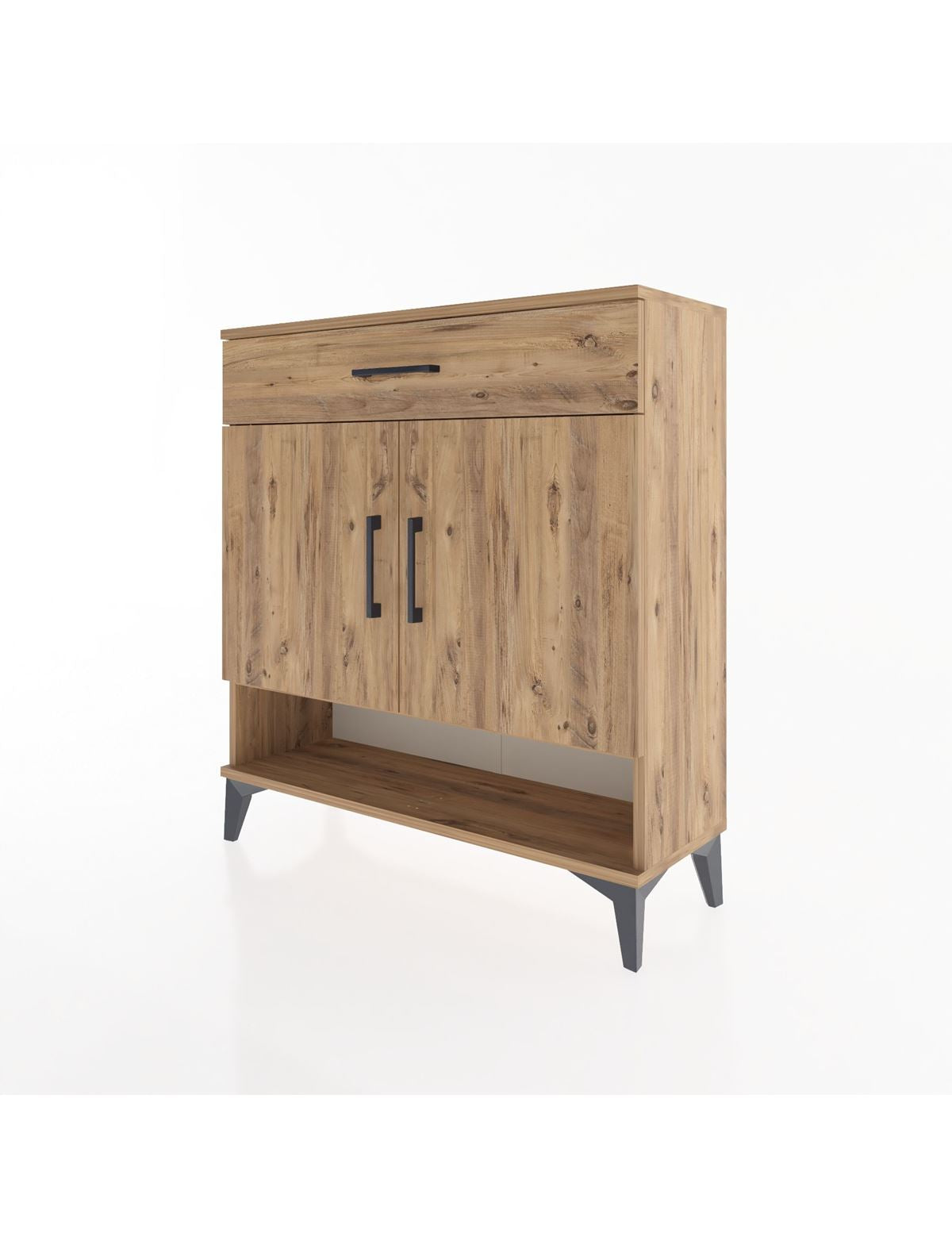 Arges Şifonyer 2 Raflı Tek Çekmeceli 2 Kapaklı 88x30x96 - S04M065V9A