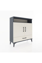 Arges Şifonyer 3 Raflı Tek Çekmeceli 2 Kapaklı 88x30x96 Antrasit-Aytaşı