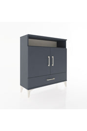 Arges Şifonyer 3 Raflı Tek Çekmeceli 2 Kapaklı 88x30x96 Antrasit-Antrasit