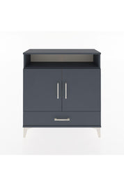 Arges Şifonyer 3 Raflı Tek Çekmeceli 2 Kapaklı 88x30x96 Antrasit-Antrasit