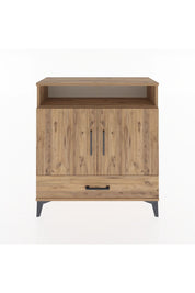 Arges Şifonyer 3 Raflı Tek Çekmeceli 2 Kapaklı 88x30x96 Çam-Çam