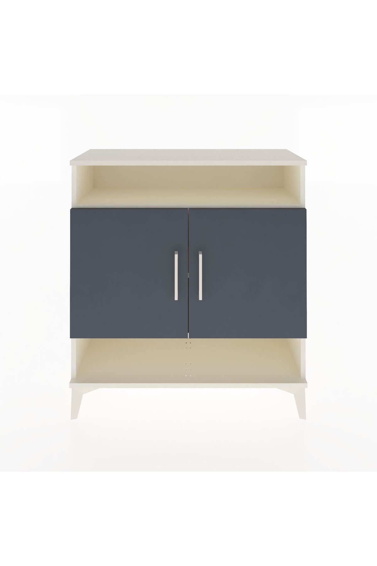 Arges Şifonyer 3 Raflı 2 Kapaklı 88x30x96 Aytaşı-Antrasit