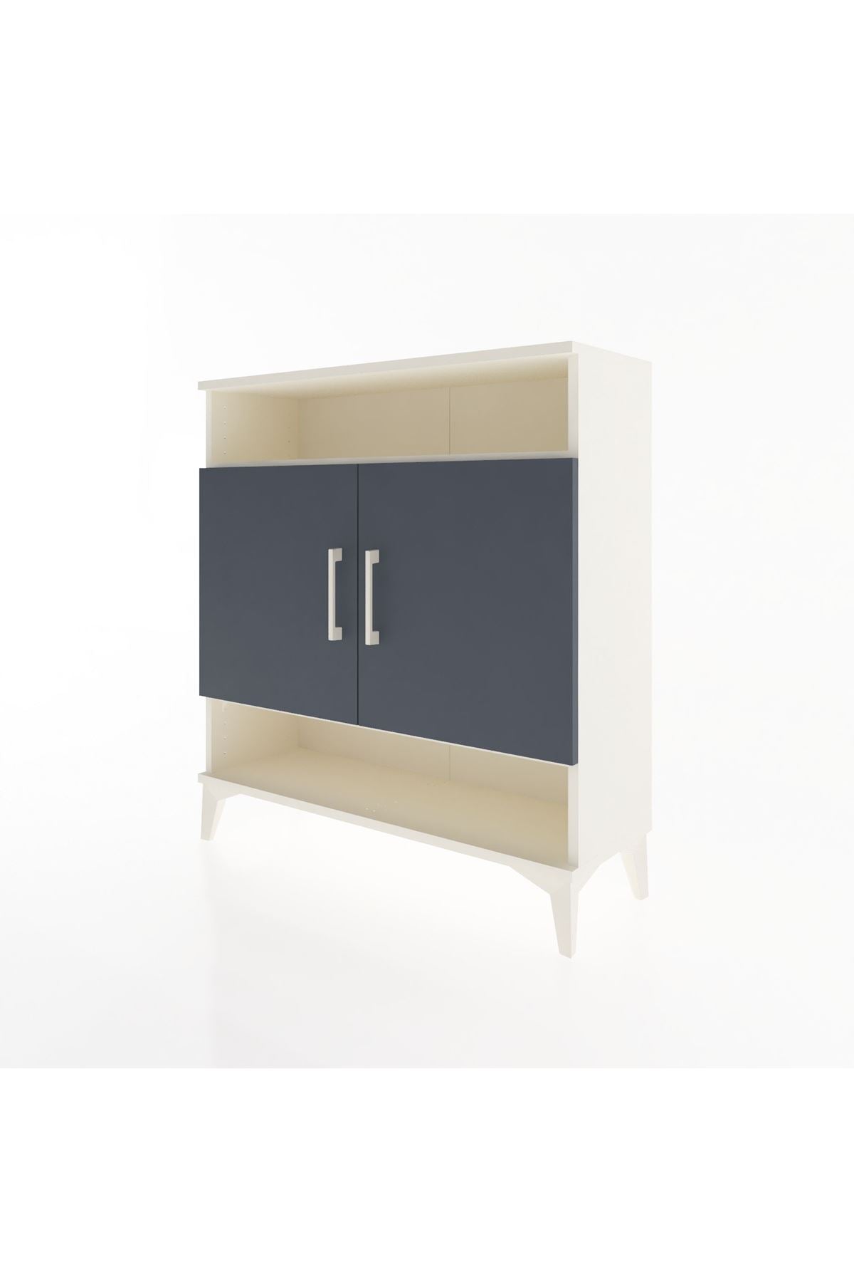 Arges Şifonyer 3 Raflı 2 Kapaklı 88x30x96 Aytaşı-Antrasit