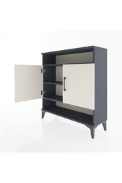 Arges Şifonyer 3 Raflı 2 Kapaklı 88x30x96 Antrasit-Aytaşı