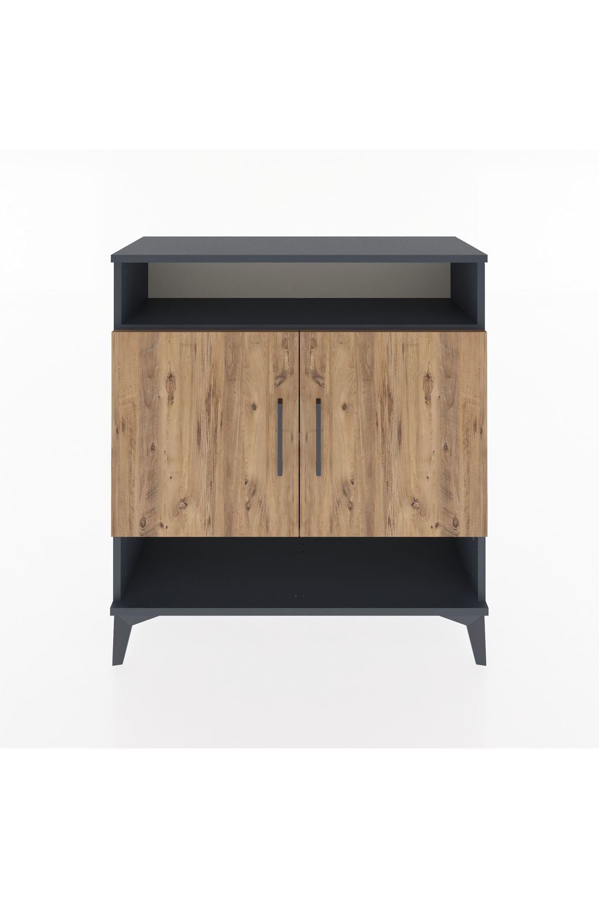 Arges Şifonyer 3 Raflı 2 Kapaklı 88x30x96 Antrasit-Çam