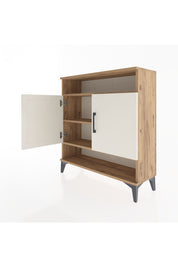 Arges Şifonyer 3 Raflı 2 Kapaklı 88x30x96 Çam-Aytaşı