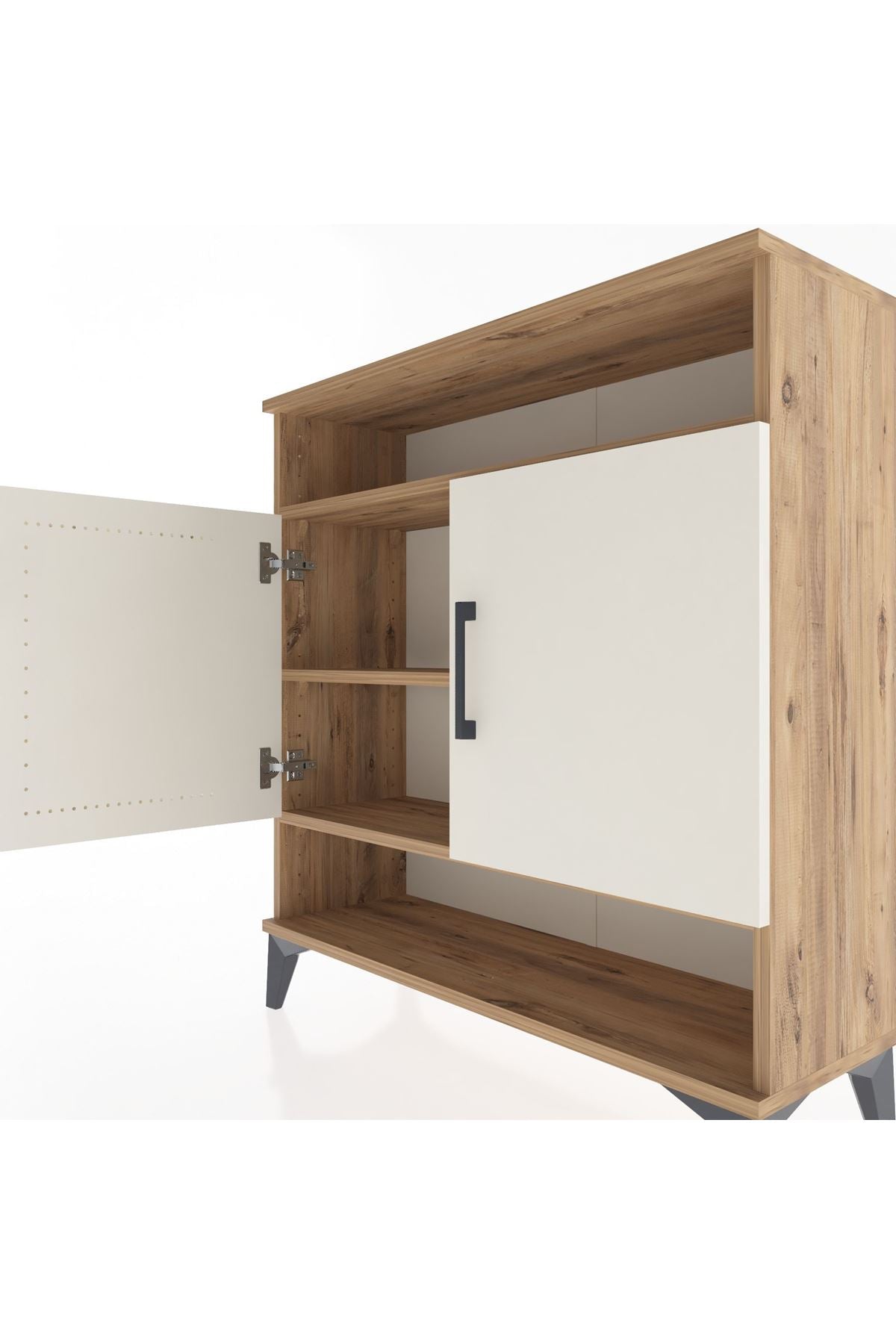 Arges Şifonyer 3 Raflı 2 Kapaklı 88x30x96 Çam-Aytaşı