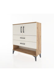 Arges Şifonyer 2 Raflı 2 Çekmeceli 2 Kapaklı 88x30x96 Çam-Aytaşı