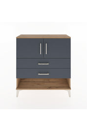 Arges Şifonyer 2 Raflı 2 Çekmeceli 2 Kapaklı 88x30x96 Çam-Antrasit