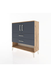 Arges Şifonyer 2 Raflı 2 Çekmeceli 2 Kapaklı 88x30x96 Çam-Antrasit