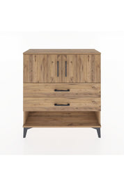 Arges Şifonyer 2 Raflı 2 Çekmeceli 2 Kapaklı 88x30x96 Çam-Çam