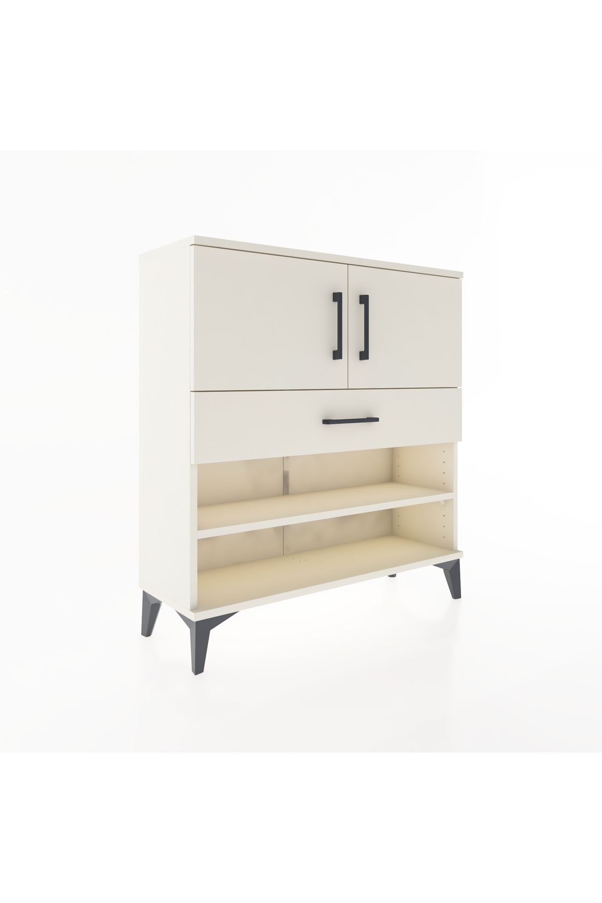 Arges Şifonyer 3 Raflı Tek Çekmeceli 2 Kapaklı 88x30x96 Aytaşı-Aytaşı