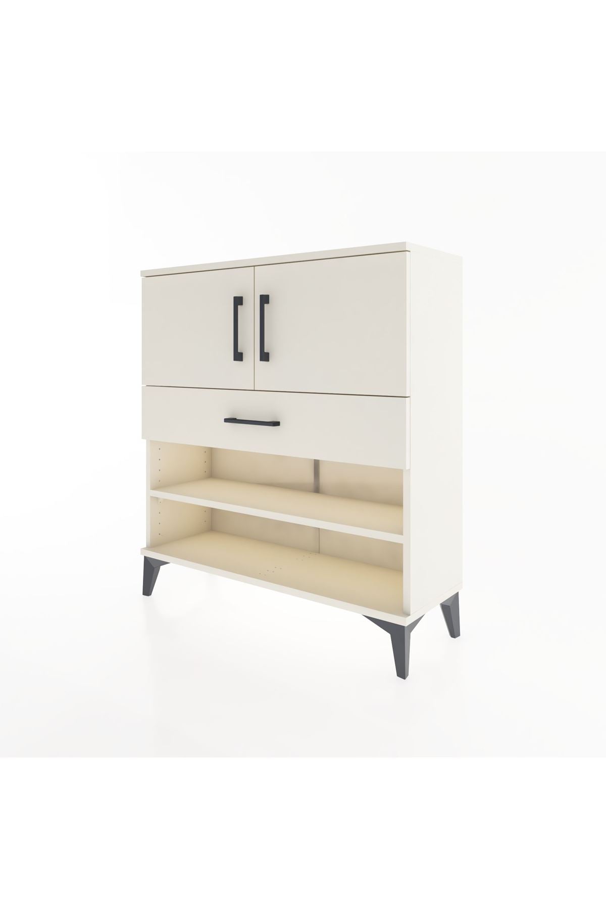 Arges Şifonyer 3 Raflı Tek Çekmeceli 2 Kapaklı 88x30x96 Aytaşı-Aytaşı