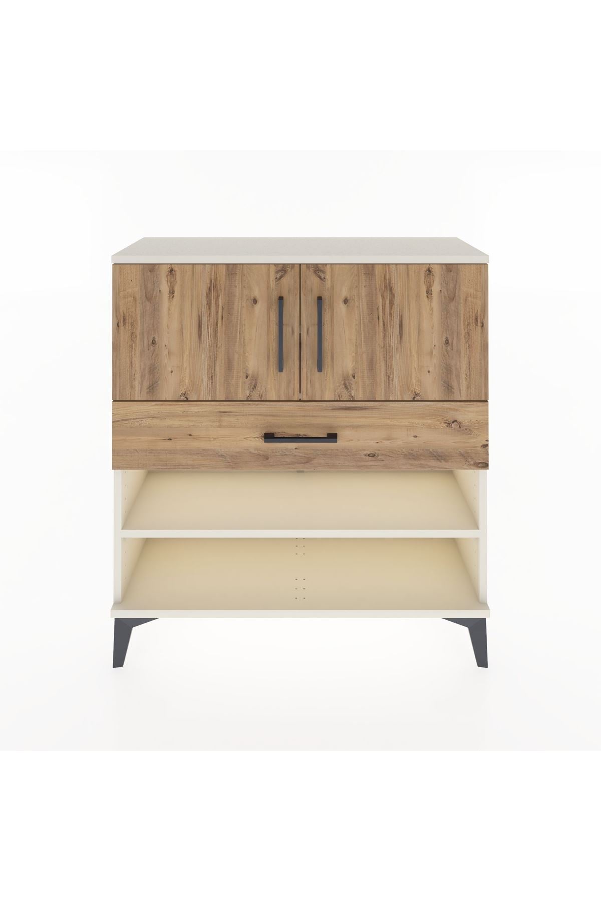 Arges Şifonyer 3 Raflı Tek Çekmeceli 2 Kapaklı 88x30x96 Aytaşı-Çam