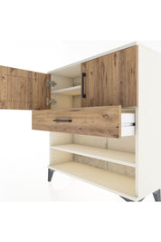 Arges Şifonyer 3 Raflı Tek Çekmeceli 2 Kapaklı 88x30x96 Aytaşı-Çam