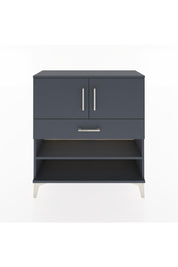 Arges Şifonyer 3 Raflı Tek Çekmeceli 2 Kapaklı 88x30x96 Antrasit-Antrasit